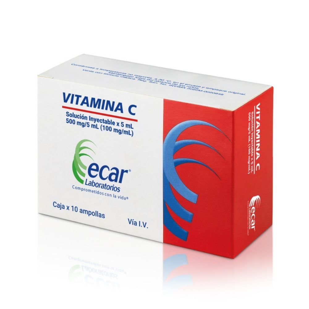 VITAMINA C ECAR SOLUCION INYECTABLE 500 MG/5ML