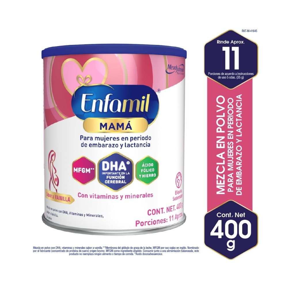 ENFAMIL MAMÁ POLVO VAINILLA LATA 400 G