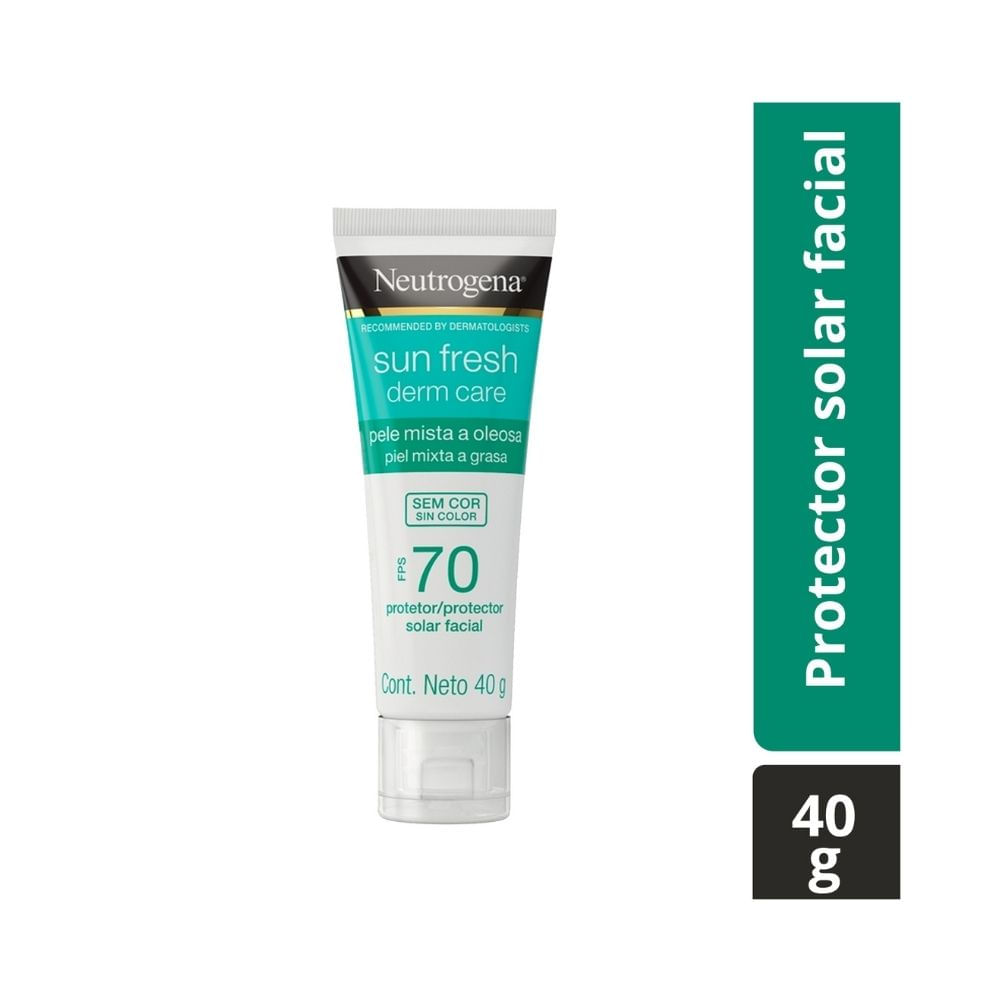 NEUTROGENA SUN FRESH DERM CARE PROTECTOR SOLAR SPF 70 TUBO 40 G