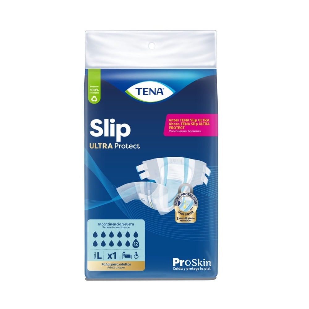 PAÑAL TENA SLIP ULTRA PROTECT TALLA L BOLSA X 1 UND