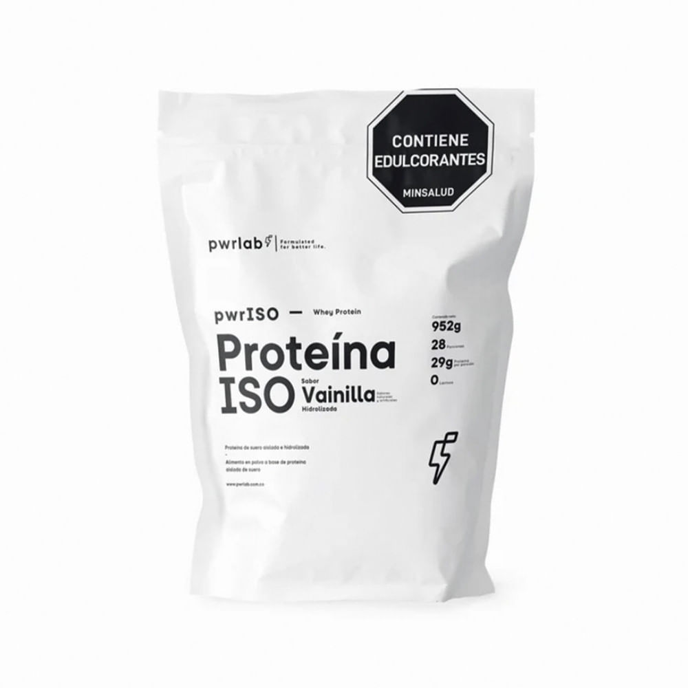 PWR ISO PROTEINA POLVO VAINILLA POTE 908 G