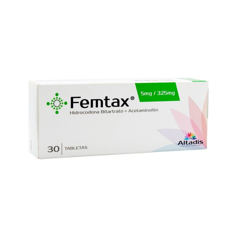 FEMTAX TABLETA 5MG /325 MG CAJA X 30 UNDS