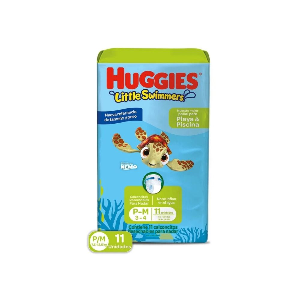 PAÑALES HUGGIES LITTLE SWIM.PANT.MED.