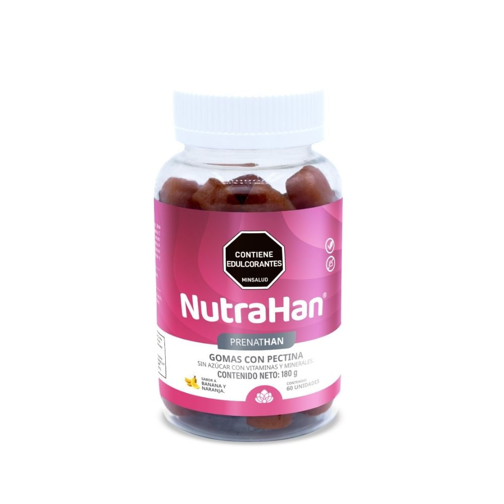 NUTRAHAN PRENATHAN GOMAS BANANA-NARANJA FRASCO X 60 UNDS
