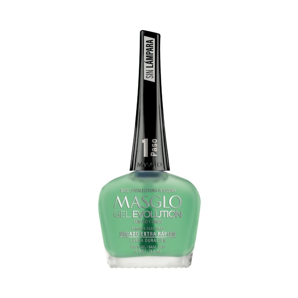 BASE MASGLO FORTALECEDORA 13.5 ML AJO Y LIMON FRASCO X 1 UND