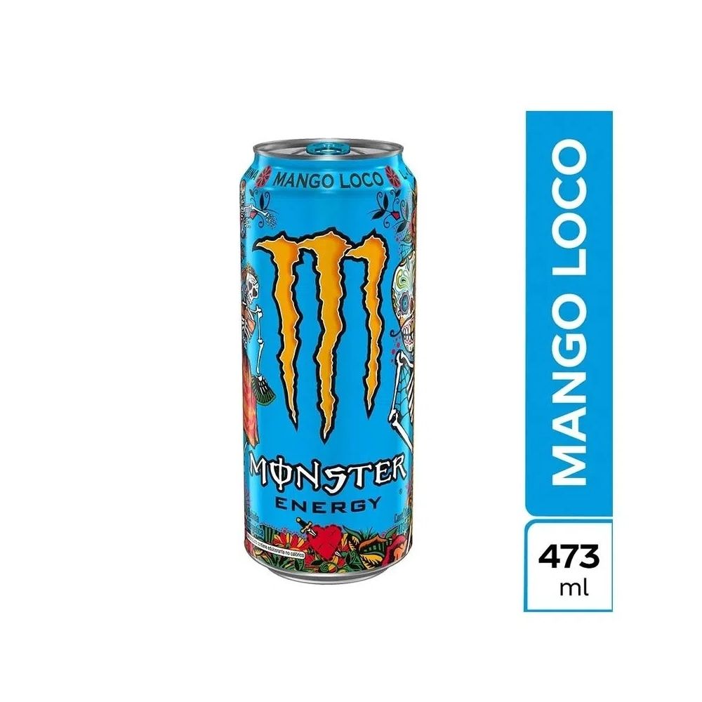 BEBIDA ENERGIZANTE MONSTER MANGO LOCO LATA 473 ML
