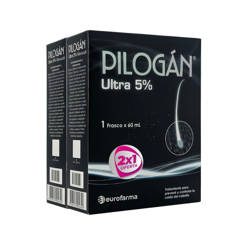 PILOGAN ULTRA PAGUE 1 LLEVE 2 SOLUCION 5% CAJA 60 ML
