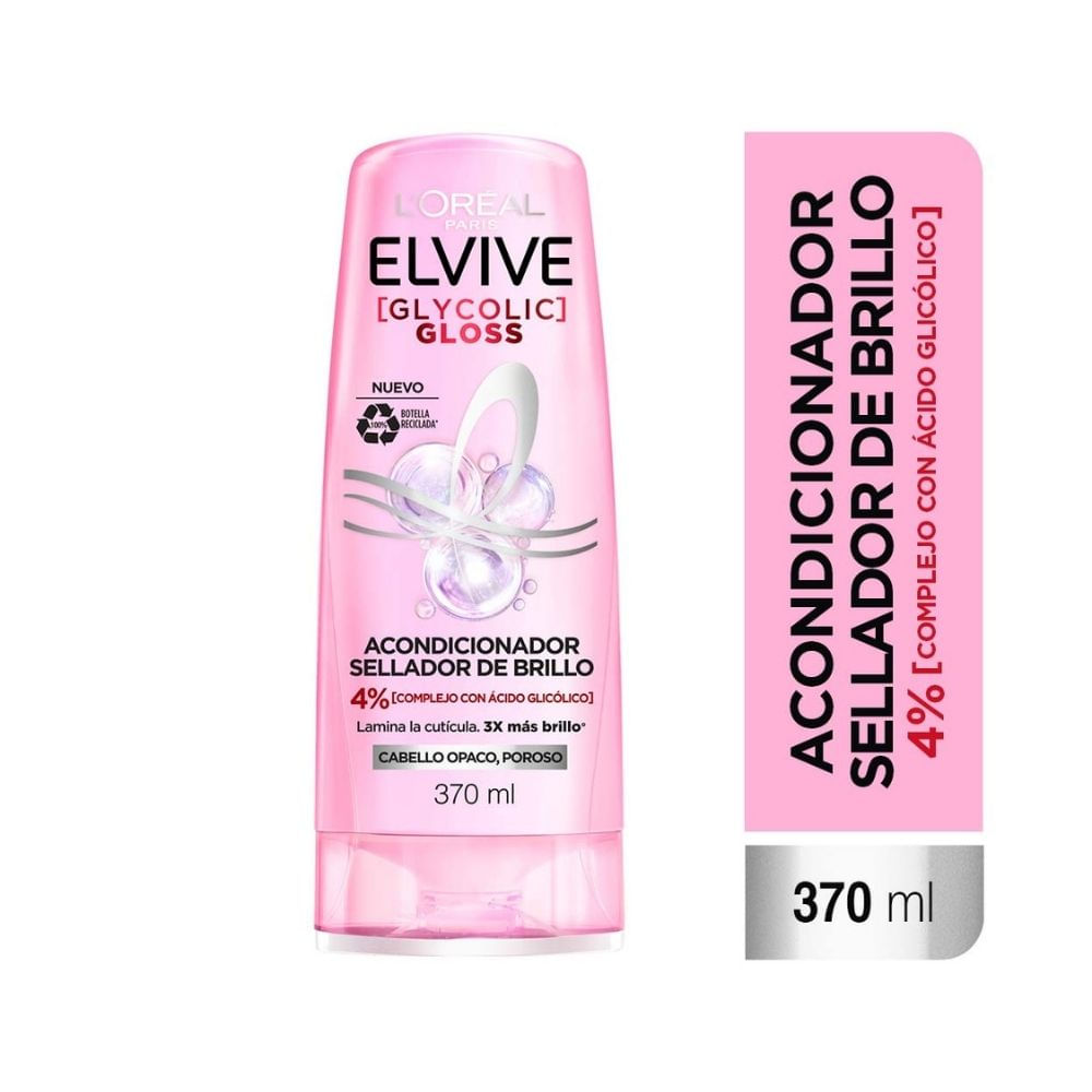 ACONDICIONADOR ELVIVE GLYCOLIC GLOSS FRASCO 370 ML