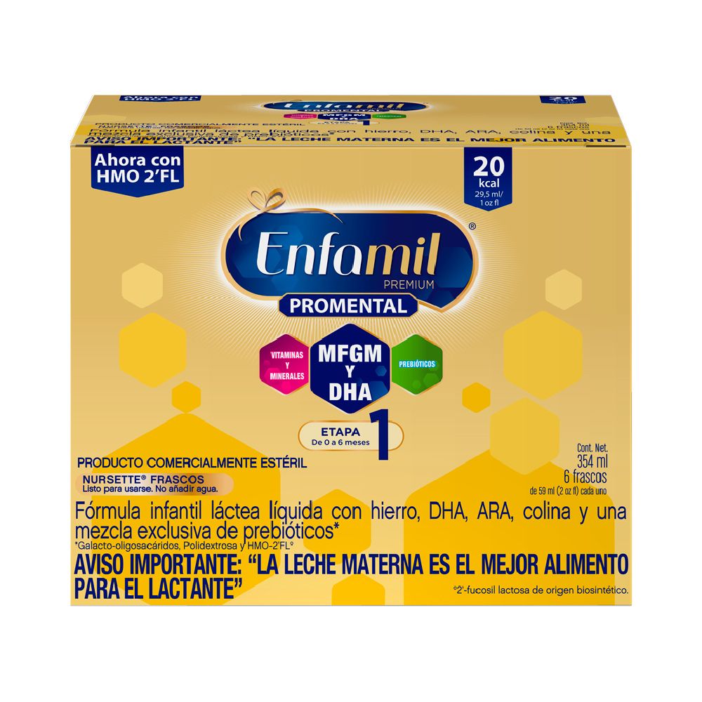 ENFAMIL PREMIUM PROMENTAL LIQUIDO 0-6 MESES FRASCO X 59 ML X 6 UNIDS