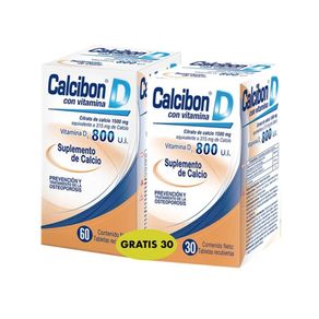 CALCIBON D TABLETAS 800 U.I CAJA 60+30