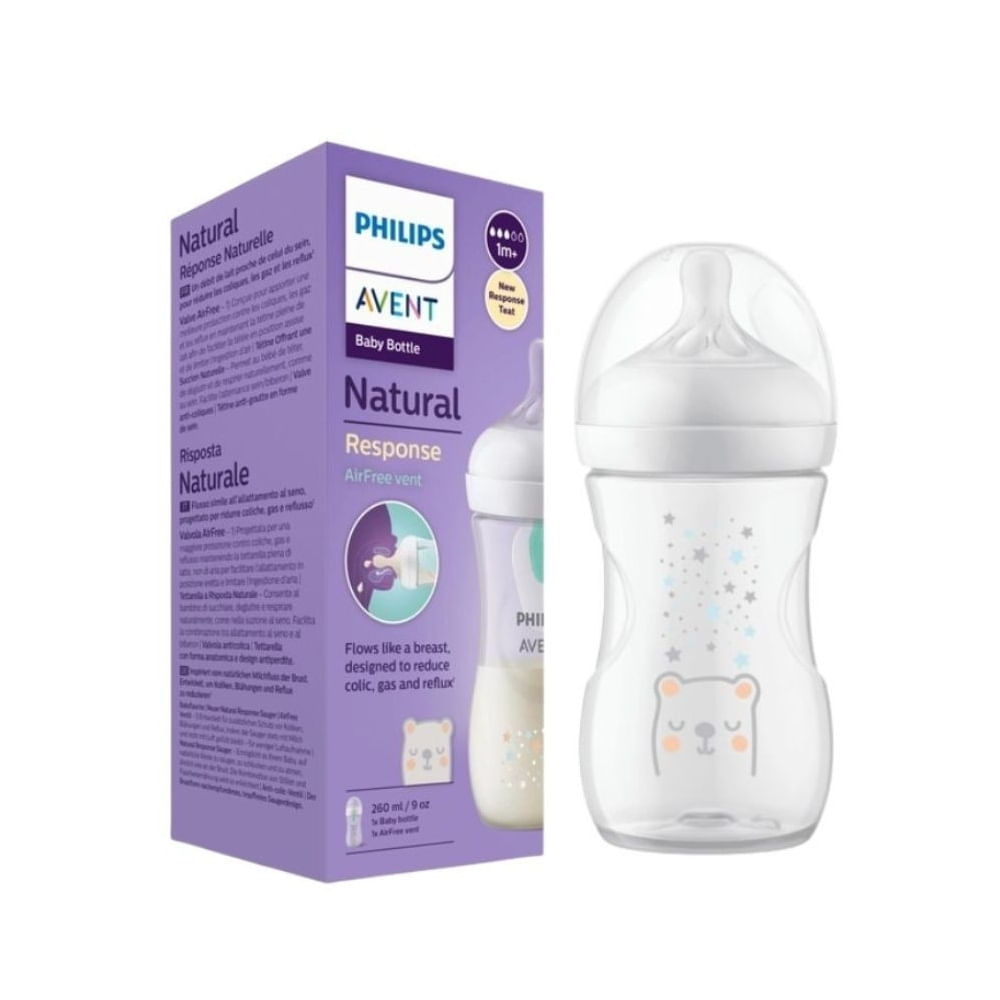 AVENT TETERO 3.0AFV 9OZ 260ML NATURAL OSO CAJA X 1 UND