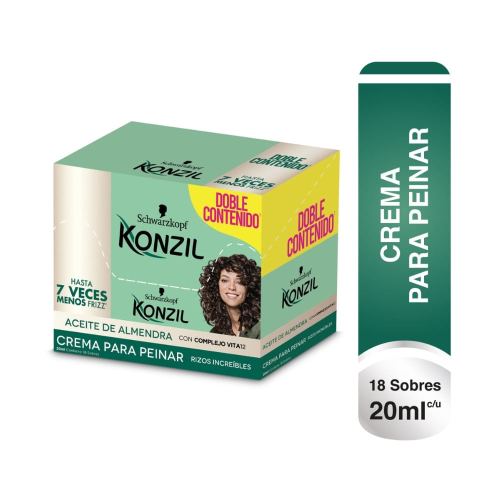 CREMA PARA PEINAR KONZIL ACEITE ALMENDRA 20 ML