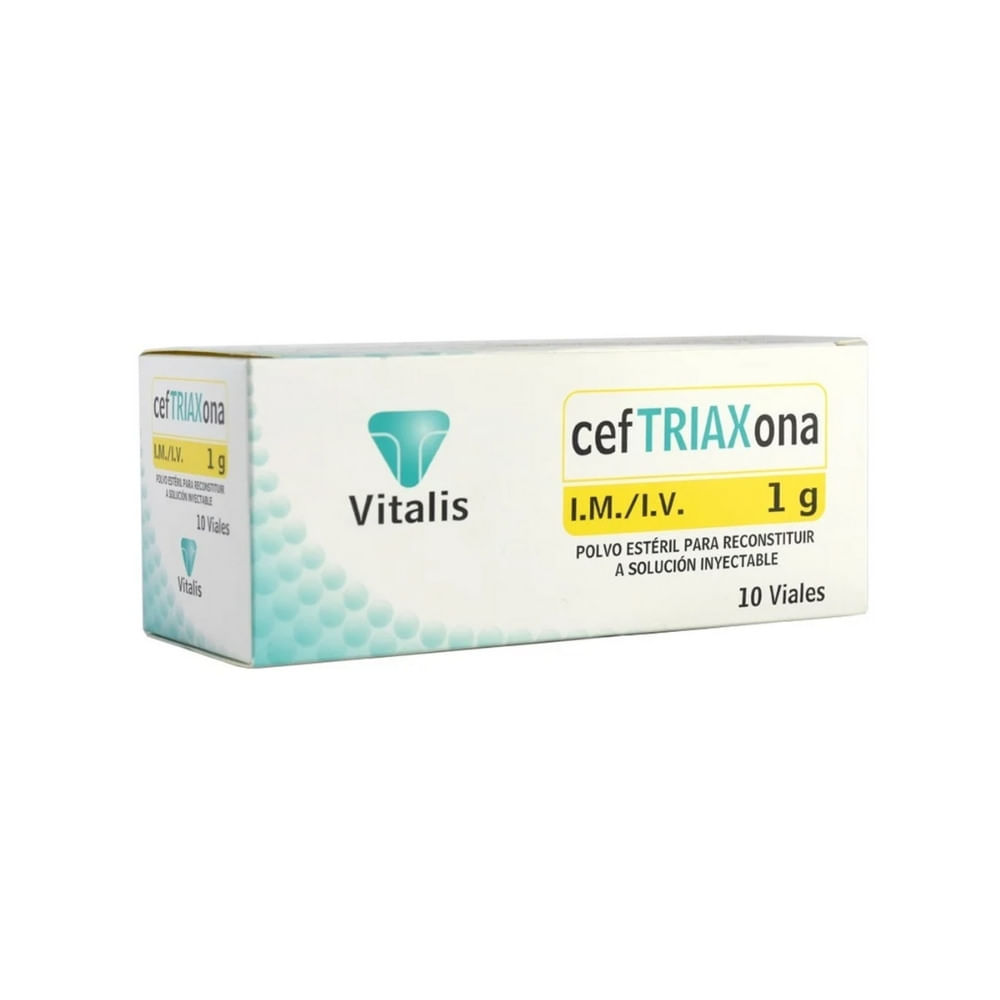 CEFTRIAXONA VITALIS POLVO PARA INYECTABLE 1 G