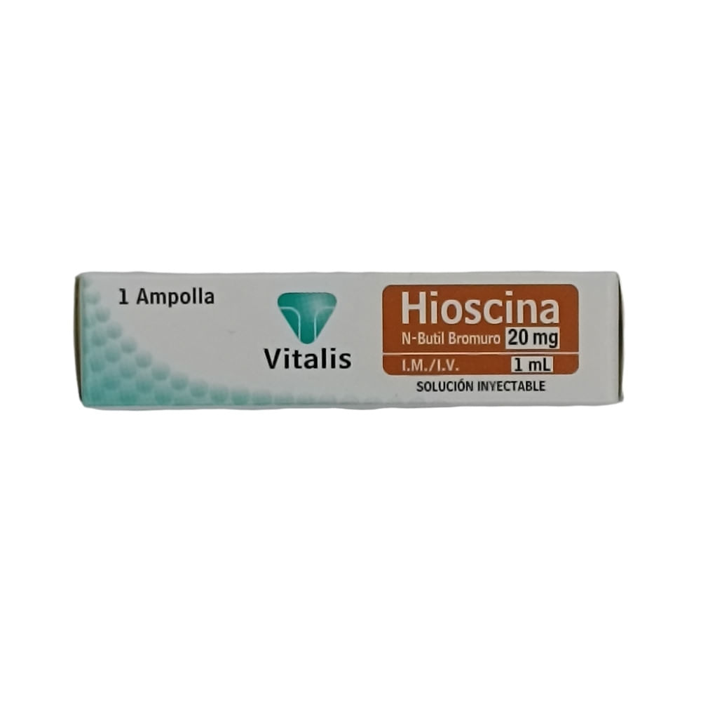 HIOSCINA  N BUTIL BROM VITALIS SOLUCION 20 MG/1 ML CAJA X 1 UND