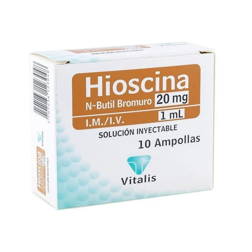 HIOSCINA  N BUTIL BROM VITALIS SOLUCION 20 MG/1 ML