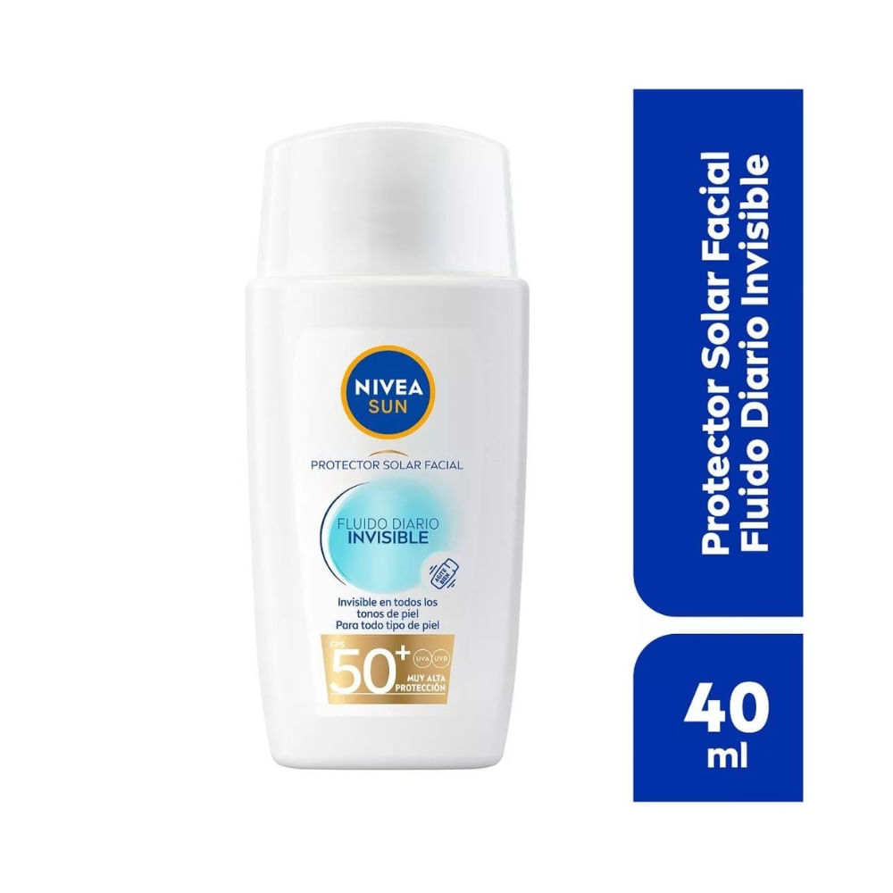 PROTECTOR SOLAR FACIAL NIVEA INVISIBLE SPF 50+ CAJA 40 ML