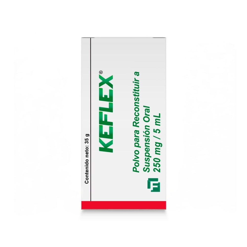 KEFLEX POLVO PARA RECONSTITUIR SUSPENSIÓN ORAL 250 MG / 5 ML CAJA 100 ML