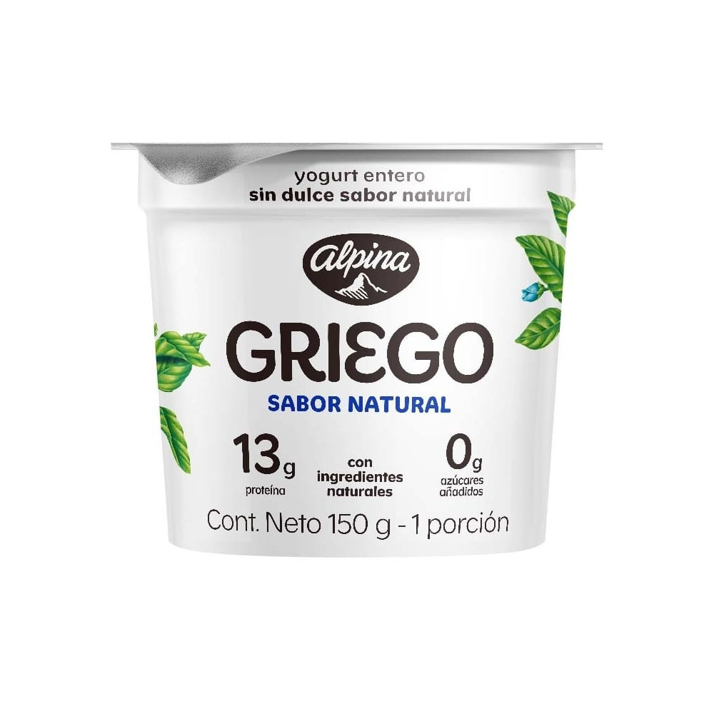 YOGURT ALPINA GRIEGO NATURAL VASO 150 G