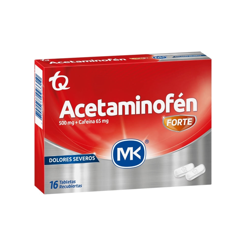 ACETAMINOFEN FORTE TABLETAS 500MG/65MG