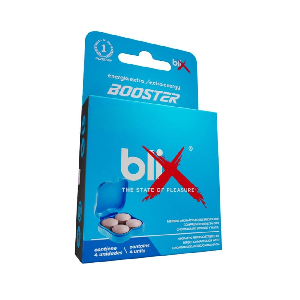BLIX BOOSTER HOMBRE AZUL COMPRIMIDOS 25 MCG ESTUCHE X 4 UNDS