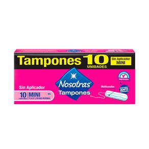TAMPONES NOSOTRAS SIN APLICADOR MINI