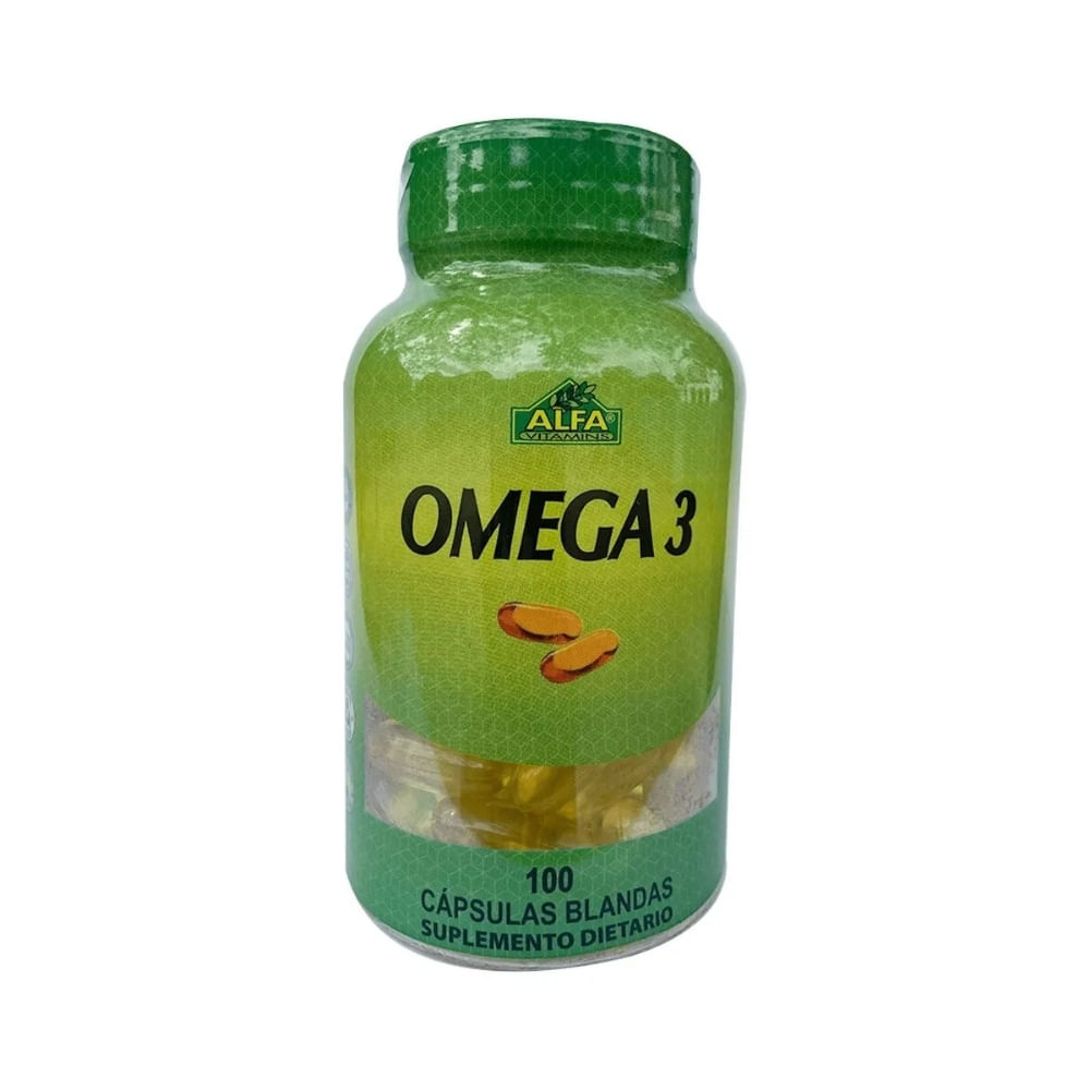 ALFA VITAMINS OMEGA 3 1000 CAPSULAS TARRO X100 UNDS