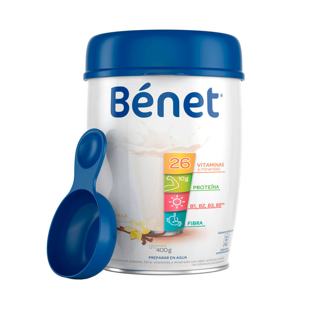 BENET POLVO VAINILLA POTE 400 G