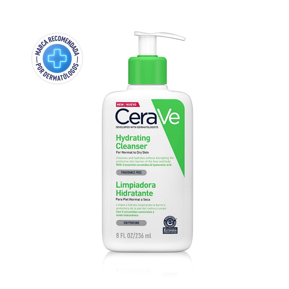 CERAVE LIMPIADOR HIDRATANTE FACIAL PIEL NORMAL FRASCO 236 ML