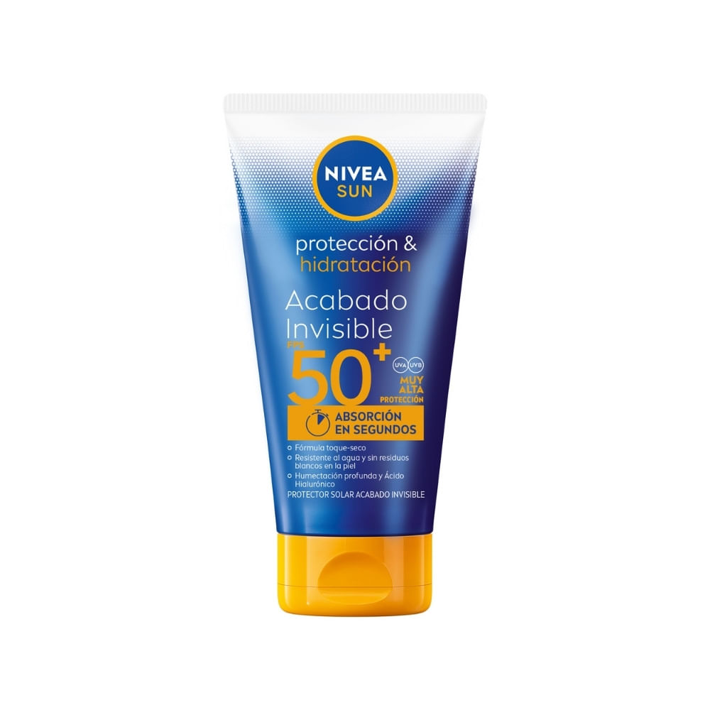 PROTECTOR SOLAR NIVEA SUN ACABADO INVISIBLE SPF 50+ TUBO 150 ML