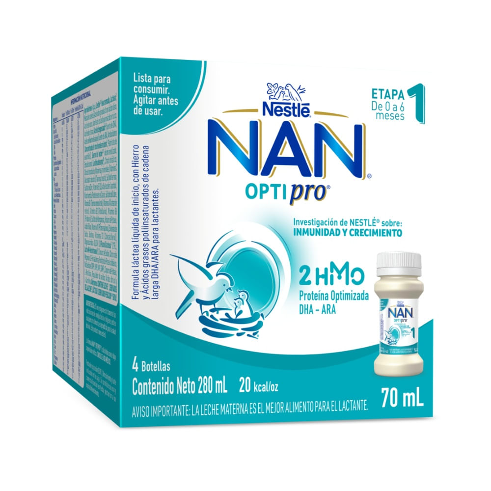 NAN OPTIPRO RTF LIQUIDO BOTELLA 4X70ML