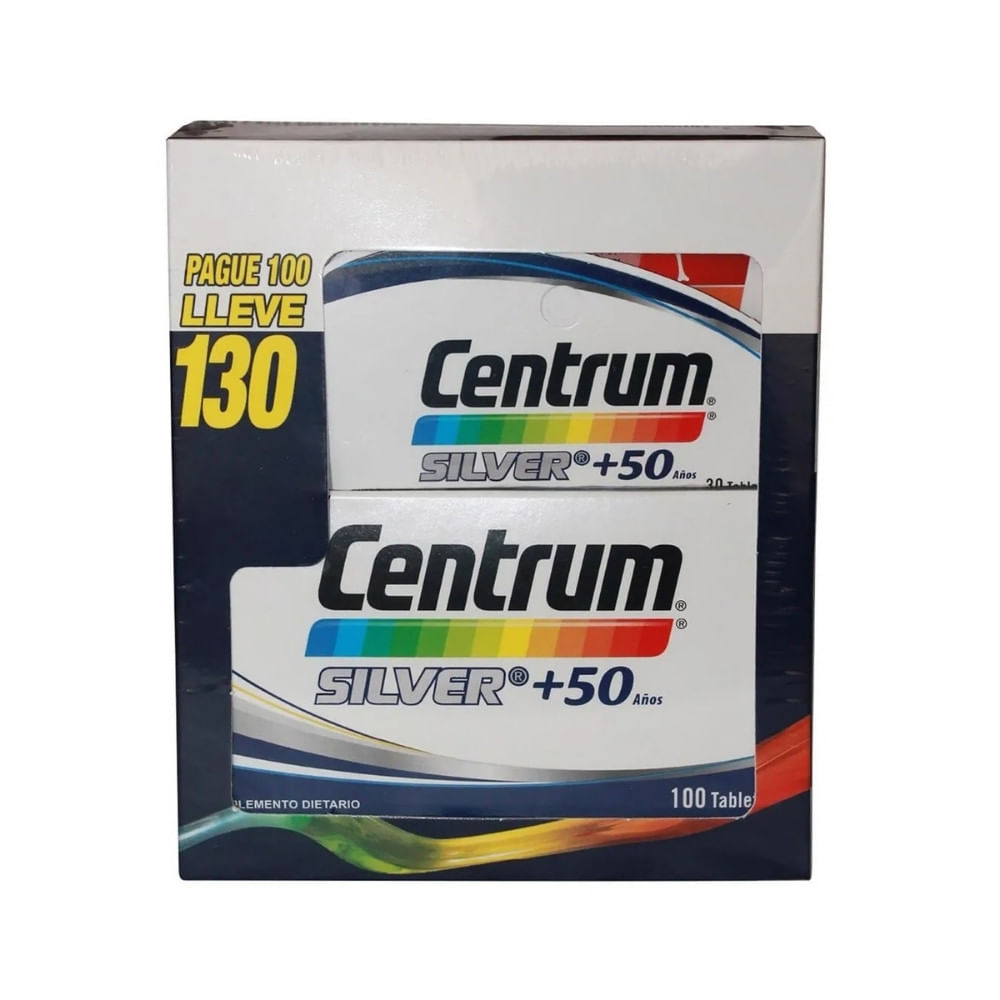 CENTRUM SILVER GTS SILVER CAJA 100 + 30 UNDS