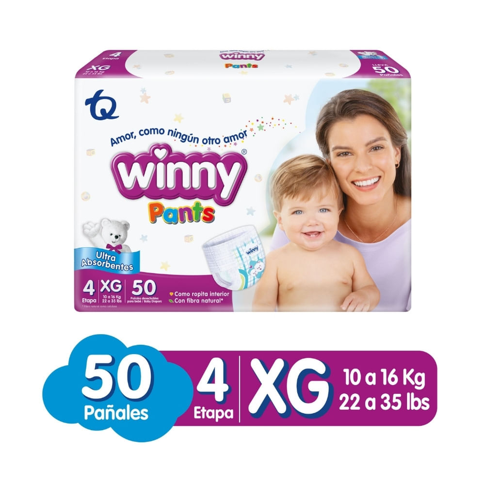 PAÑALES WINNY PANTS ETAPA 4 BOLSA X 50 UNDS