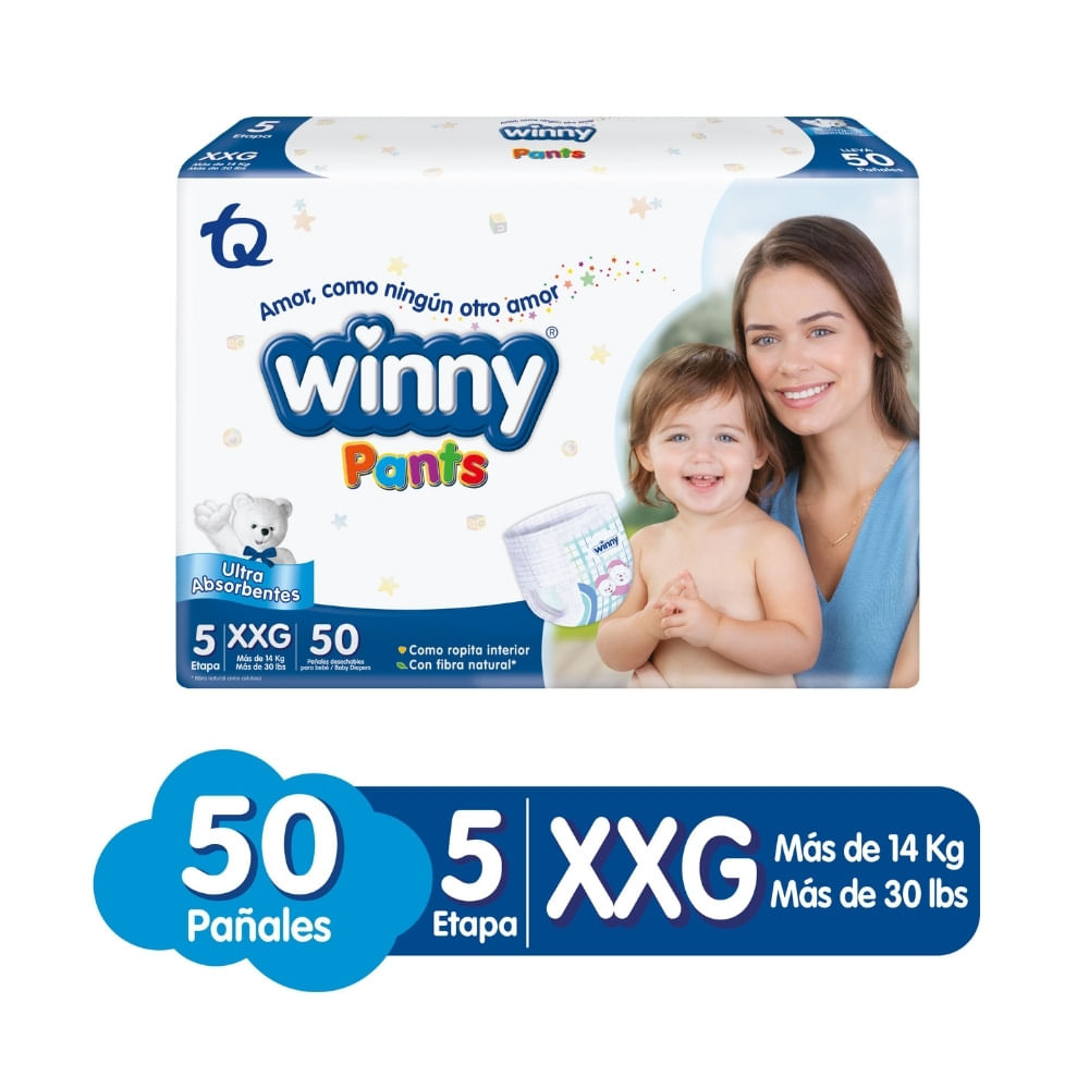 PAÑALES WINNY PANTS ETAPA 5 BOLSA X 50 UNDS