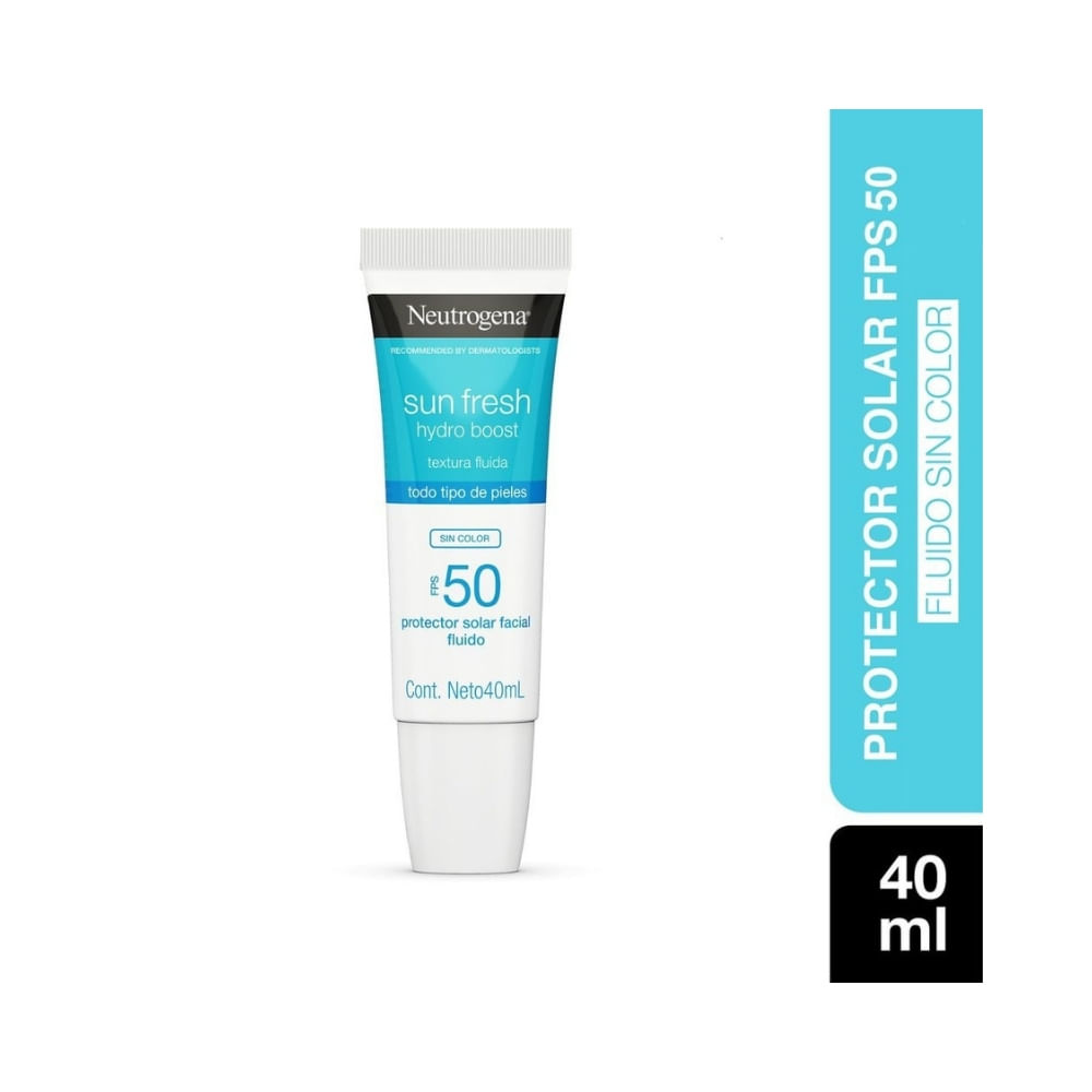 NEUTROGENA HB SUN FRESH PROTECTOR SOLAR SPF 50 SIN COLOR TUBO 40 ML