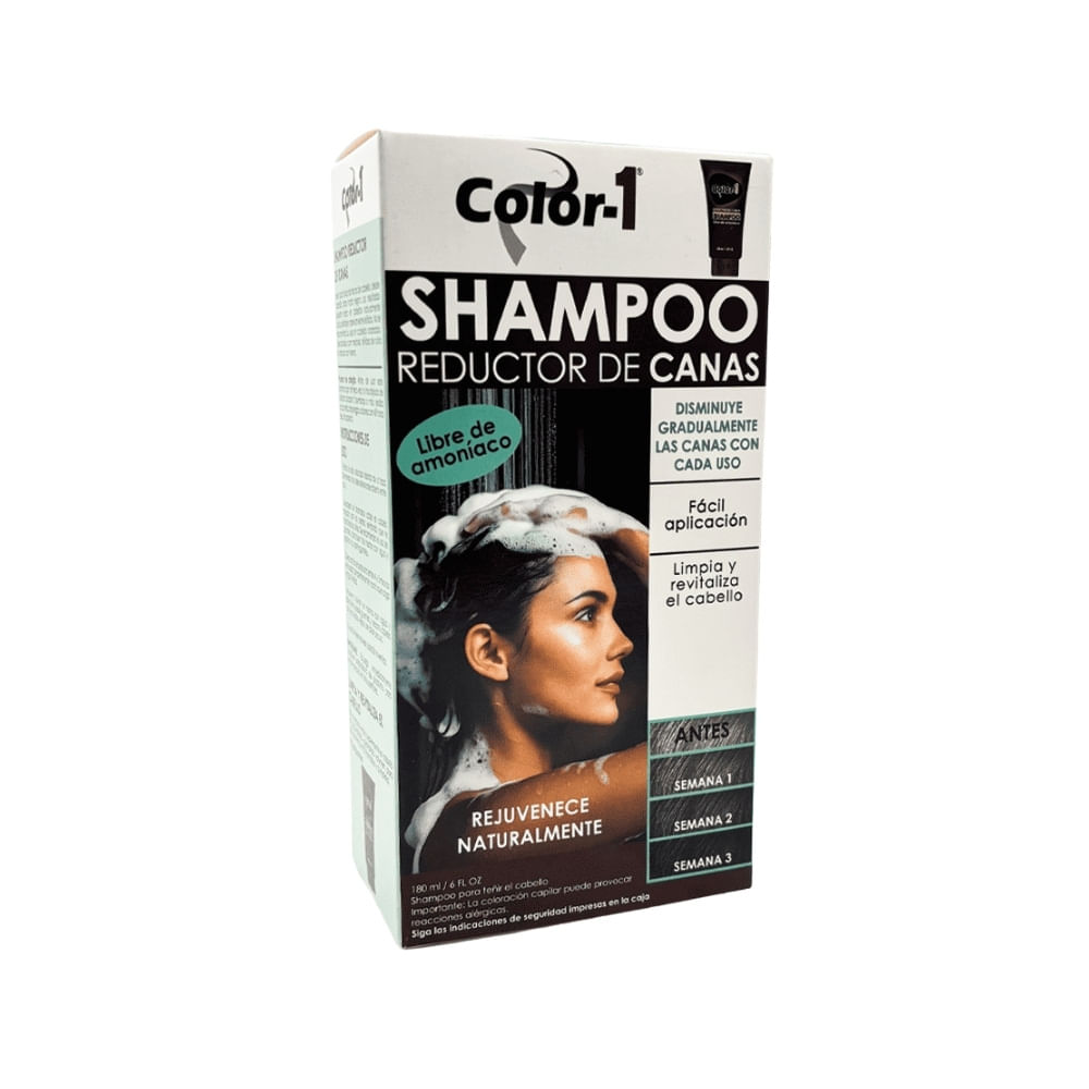 SHAMPOO COLOR 1 REDUCTOR DE CANAS CAJA 180 ML