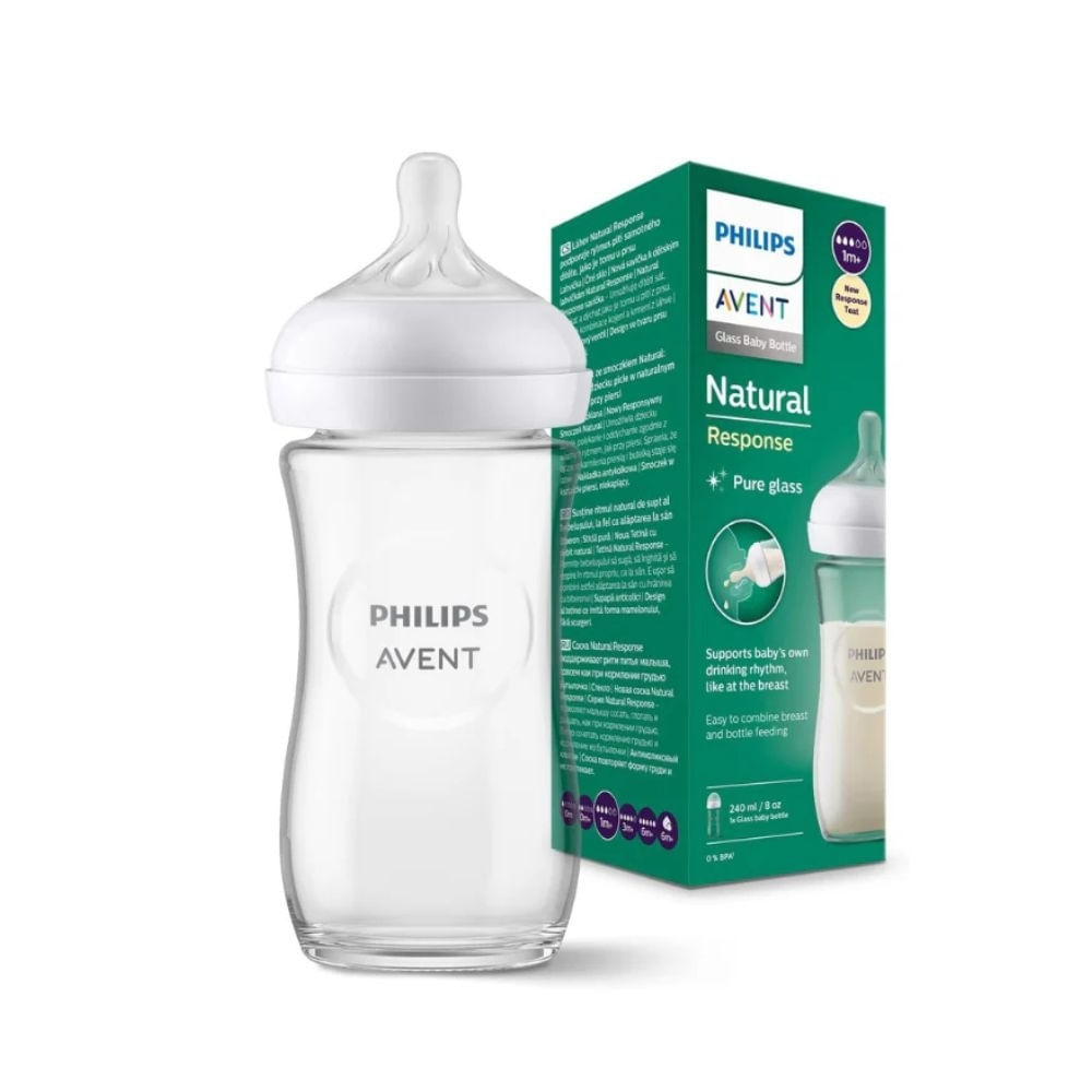 AVENT TETERO NATURAL 8 OZ RESPONSE VIDIROS CAJA X 1 UND