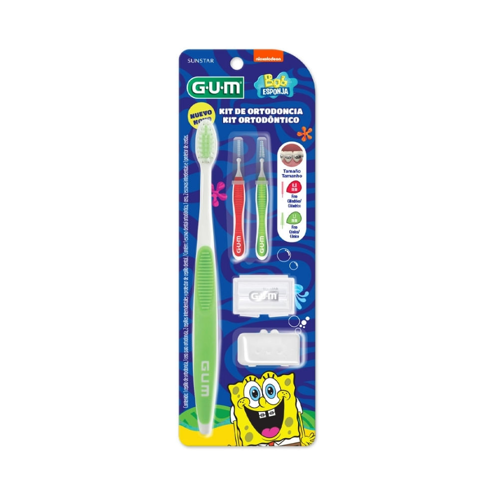 KIT ORTODONCIA GUM BOB ESPONJA X 1 UND