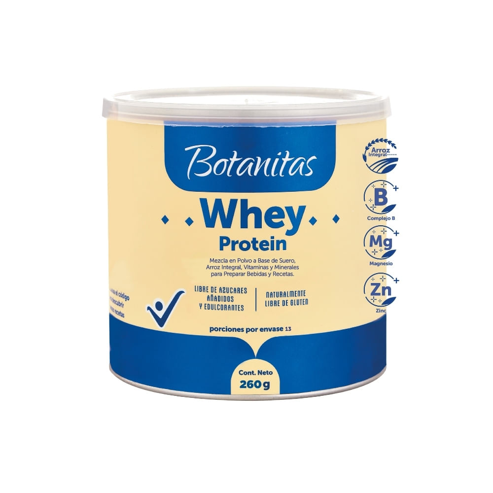 WHEY PROTEIN BOTANITAS POLVO LATA 260 G
