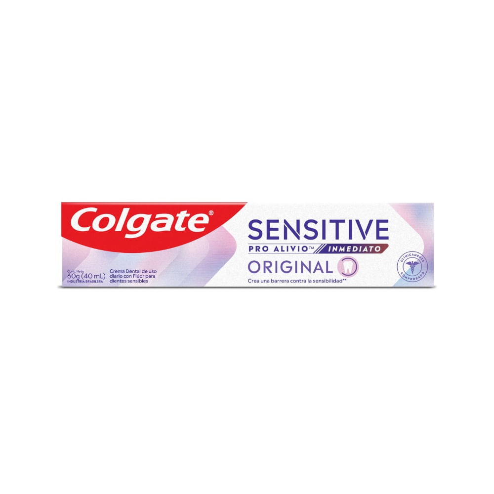CREMA DENTAL COLGATE SENSITIVE PROALIVIO INMEDIATO ORIGINAL CAJA 60 G