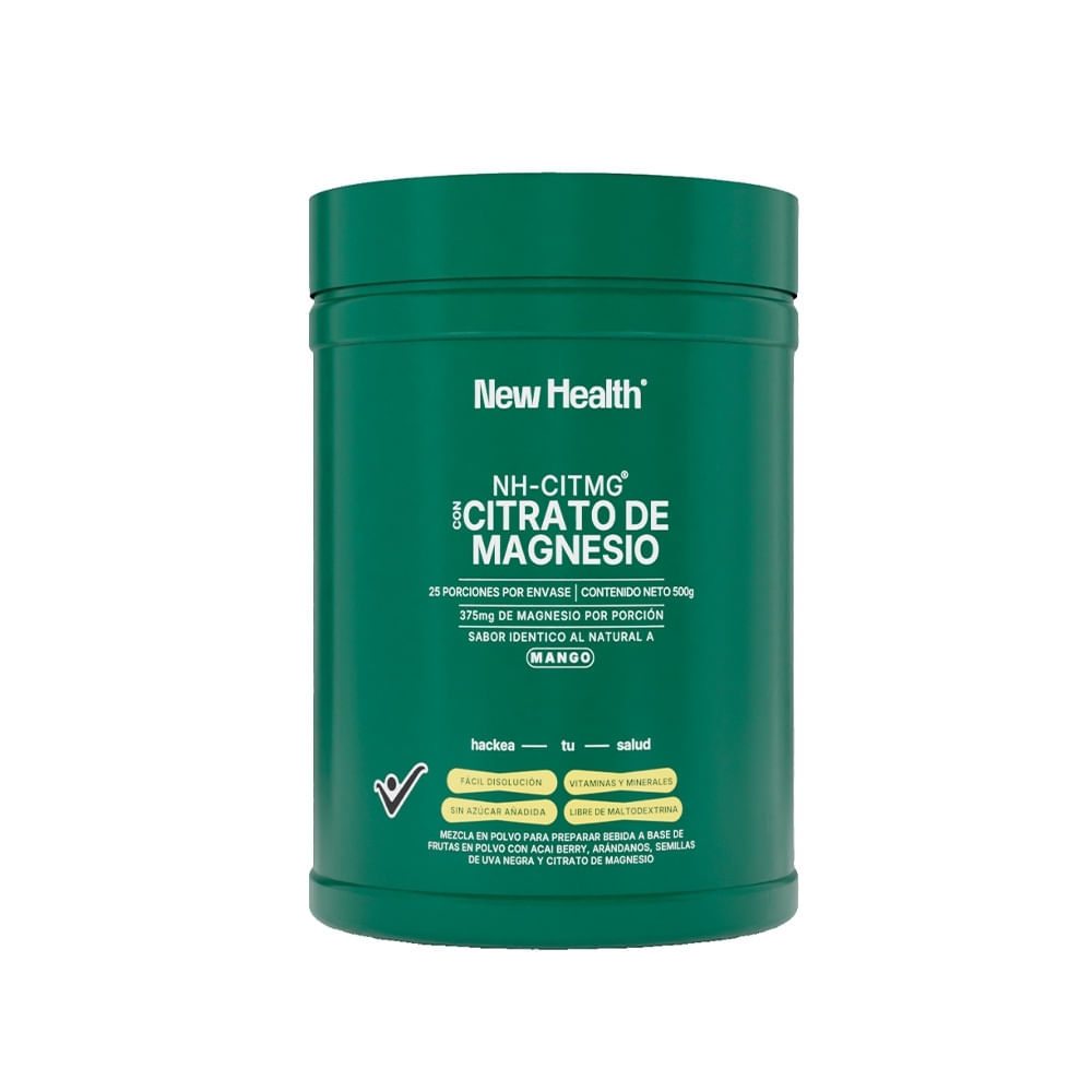 CITRATO DE MAGNESIO MANGO NEW HEALTH POTE 500 G