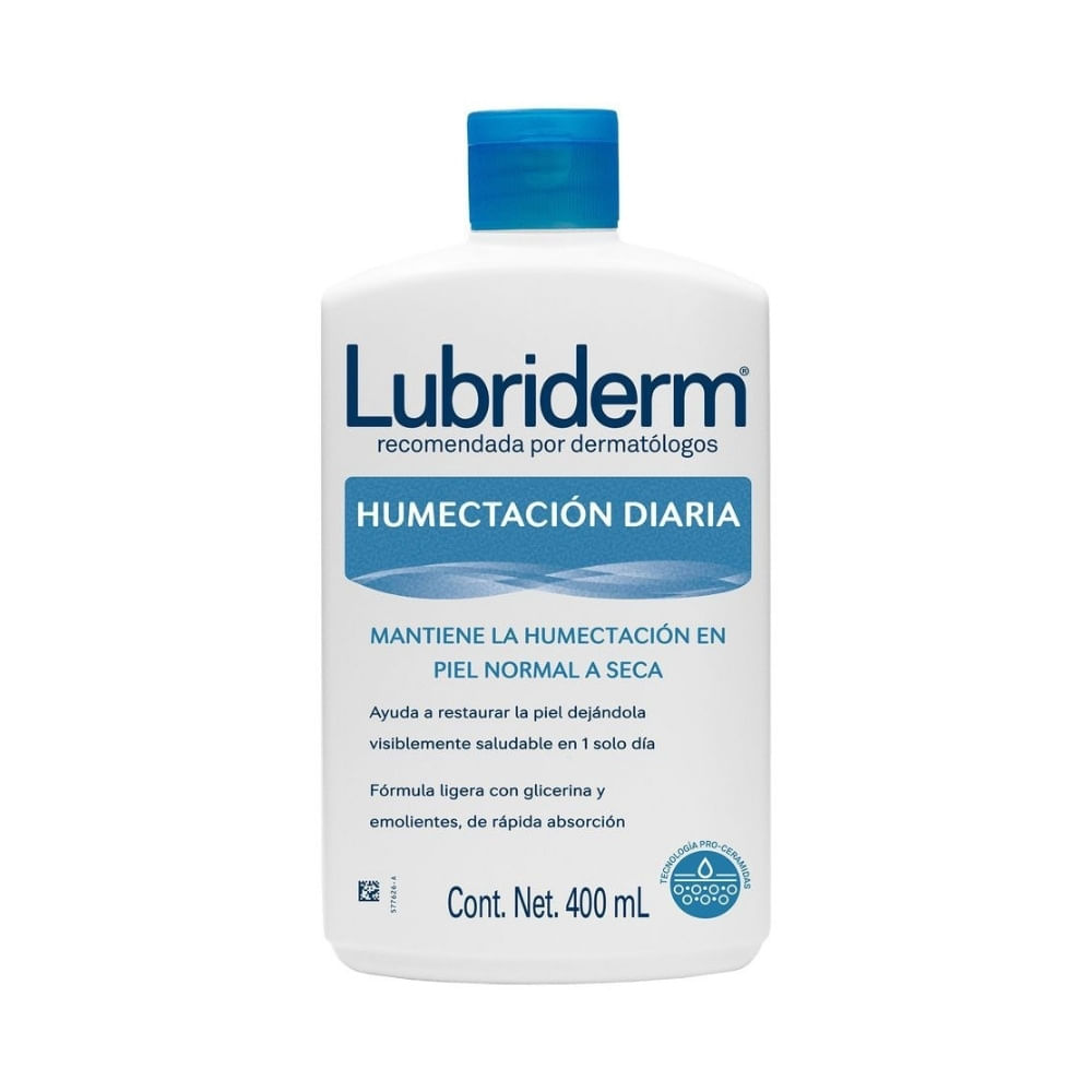 CREMA LUBRIDERM HUMECTACION DIARIA FRASCO 400 ML