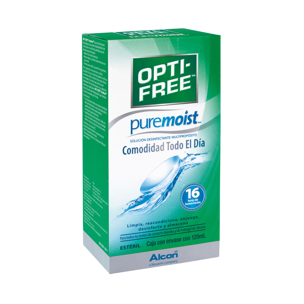 OPTI-FREE PURE MOIST SOLUCION CAJA 120 ML