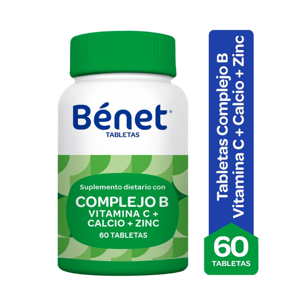 BENET COMPLEJO B TABLETAS FRASCO X 60 UNDS