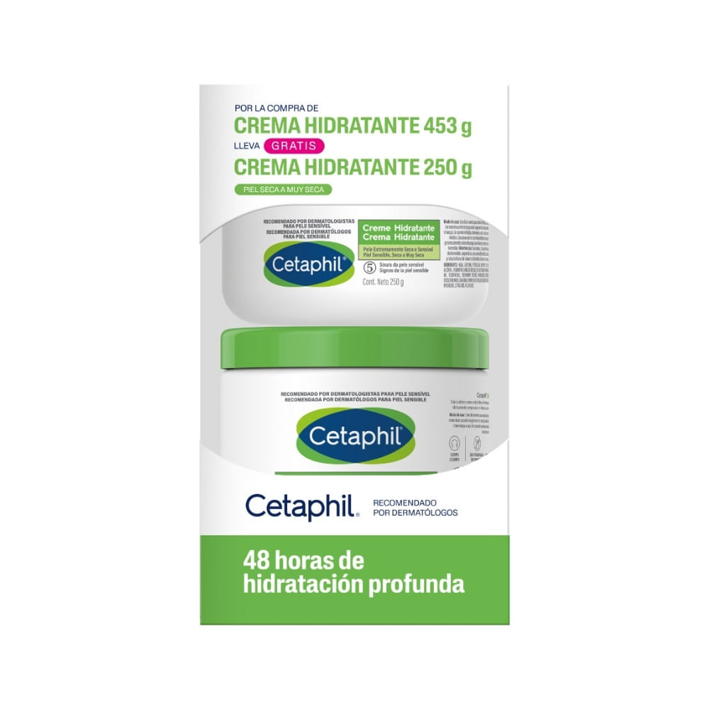 CREMA HIDRATANTE CETAPHIL 453 G GRATIS POTE 250 G