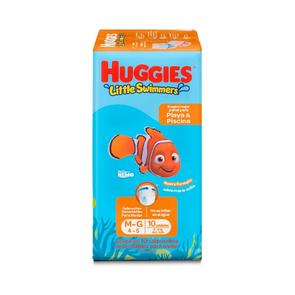 PAÑALES HUGGIES LITTLE SWIMMERS T M-G PAQUETE X 10 UNDS