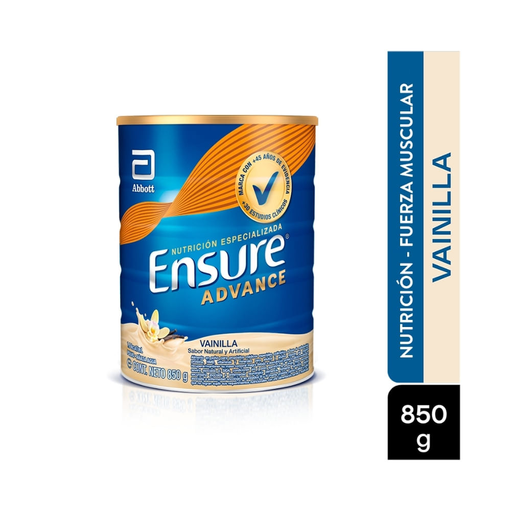 ENSURE ADVANCE VAINILLA POLVO PROTEINA + HMB LATA 850 G
