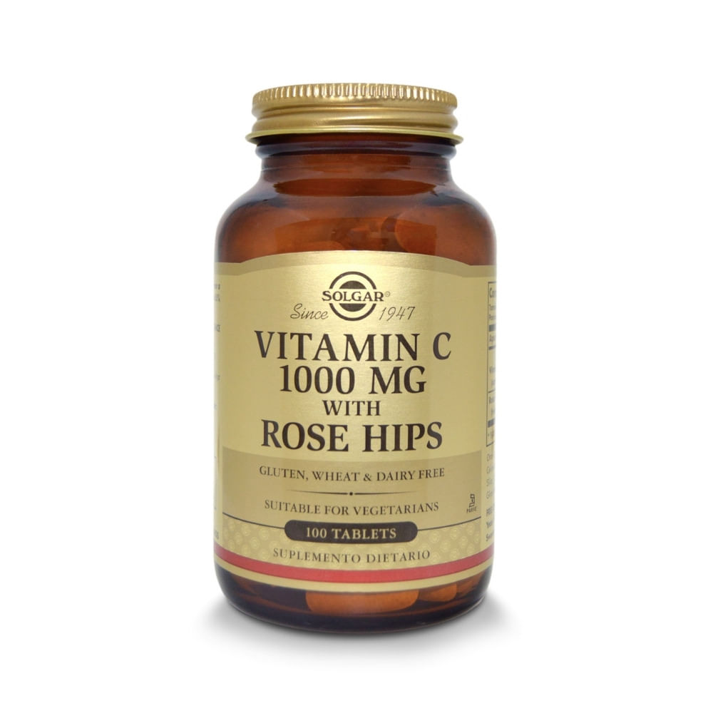 VITAMIN C SOLGAR TABLETAS 1000 MG FRASCO X 100 UNDS