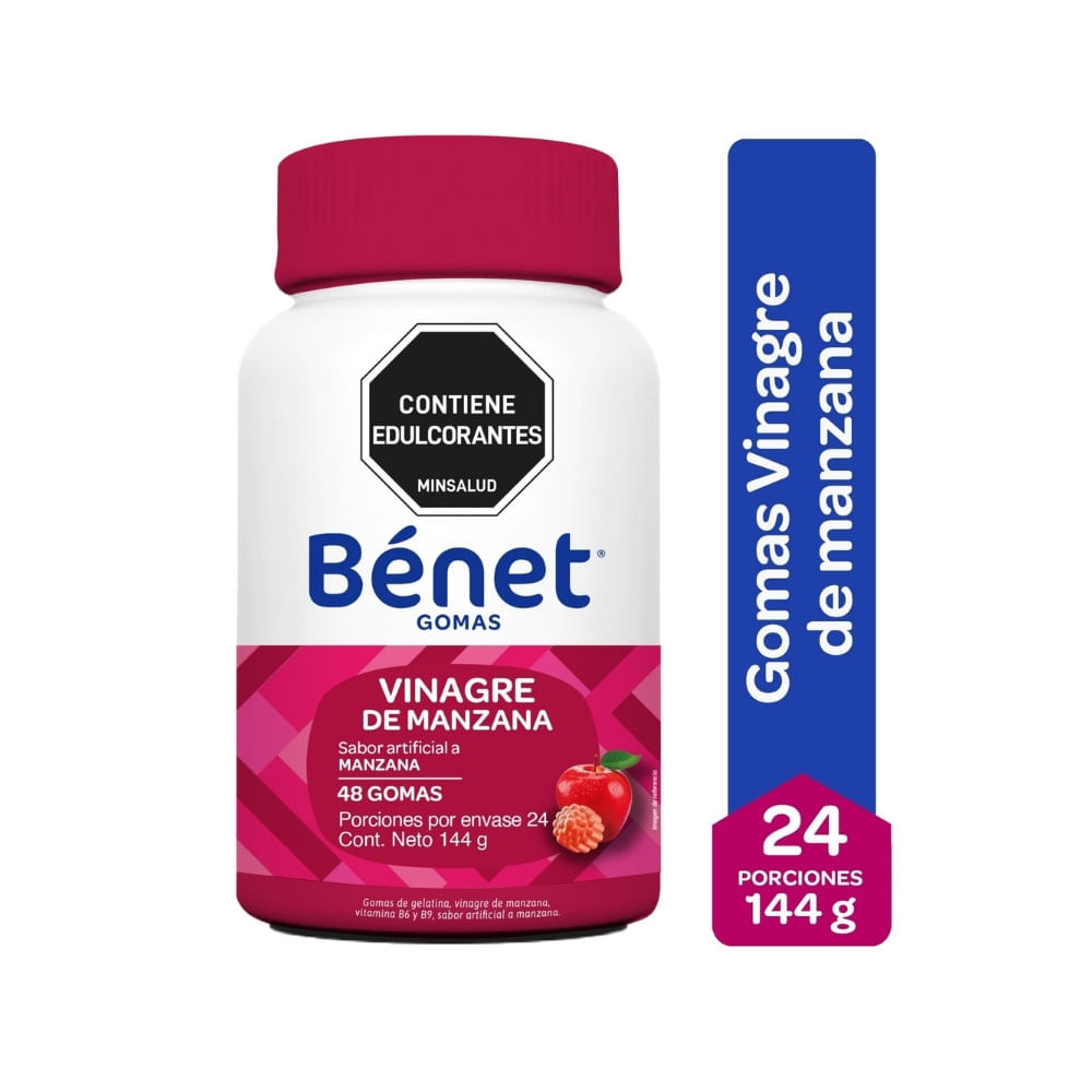 BENET VINAGRE DE MANZANA GOMAS FRASCO 144 G