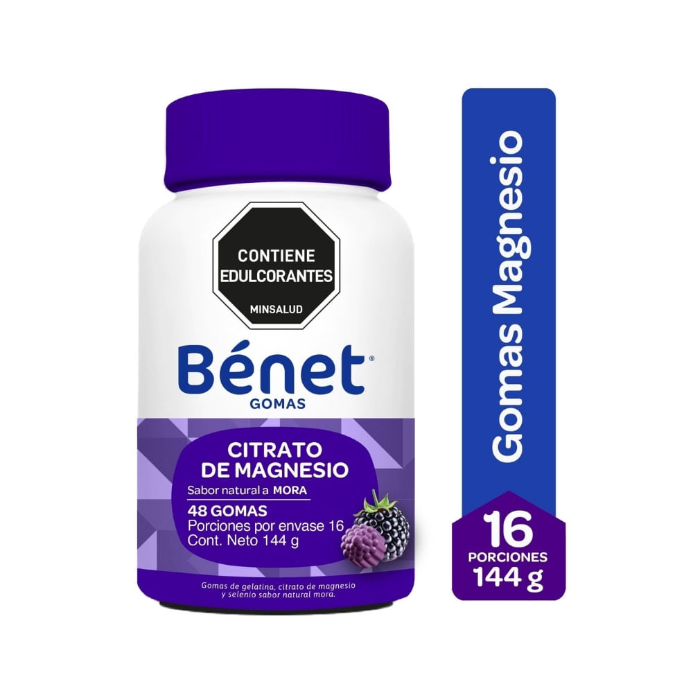 BENET CITRATO DE MAGNESIO GOMAS FRASCO 144 G