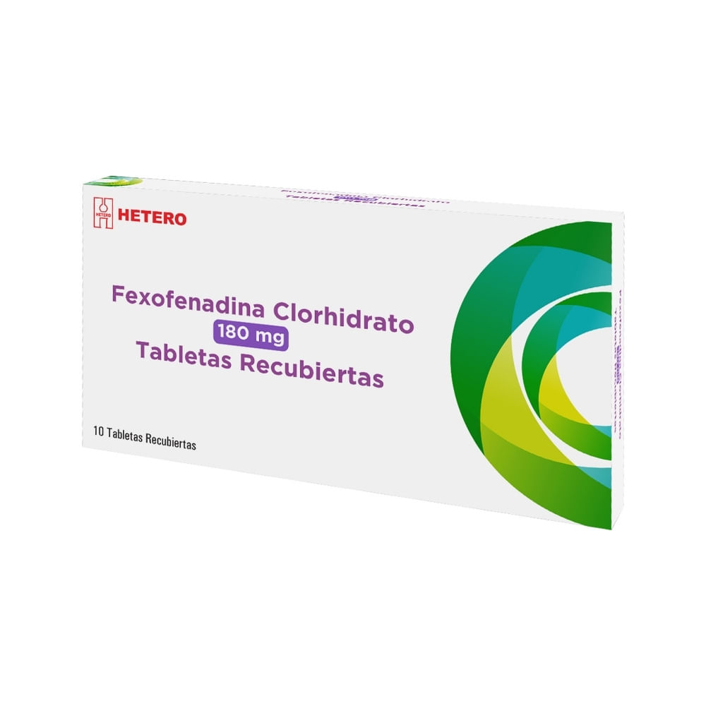 FEXOFENADINA TABLETAS 180 MG CAJA X 10 UNDS